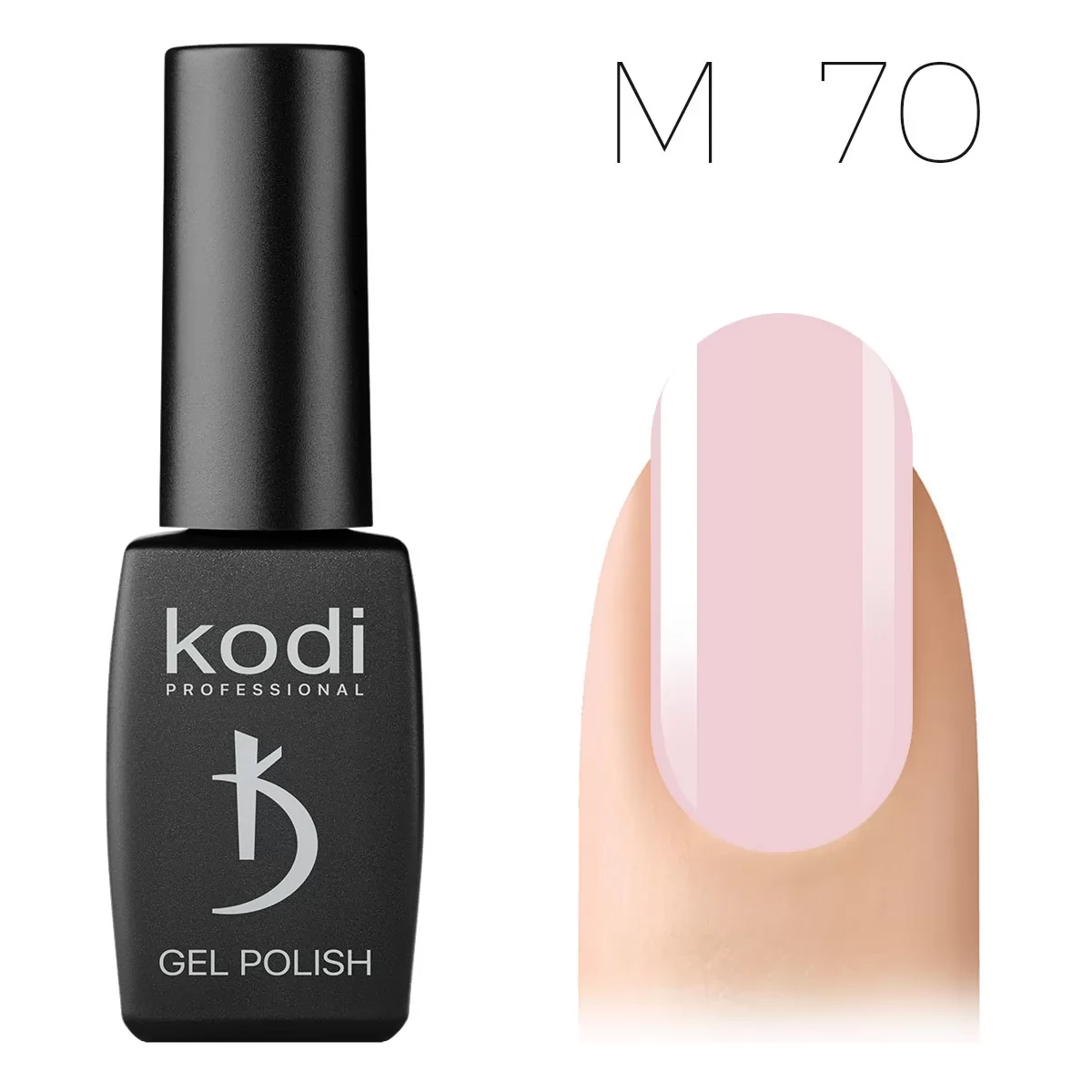 Гель-лак Kodi Professional Basic Collection No70 М, 8 мл світлий бежево-рожевий, фото 1