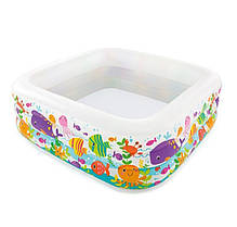 Дитячий басейн надувний Intex 57471 для дорослих і дітей круглий для вулиці саду дачі та будинку 159 х 159 х 50 см