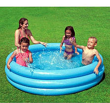 Дитячий басейн надувний Intex 58446 для дорослих і дітей круглий для вулиці саду дачі та будинку 168 х 38 см