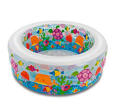 Дитячий басейн надувний Intex 58480 для дорослих і дітей круглий для вулиці саду дачі та будинку 152 x 56 см