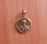 Медальон Николая Чудотворца под золото