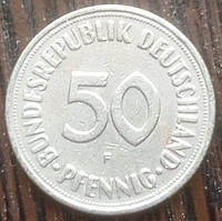 Монета 50 пфеннигов Германия ФРГ 1950 F