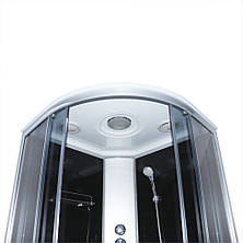 Душовий гідробокс 90*90*210 см переднє скло gray, заднє скло black, низький піддон, фото 3