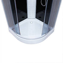 Душовий гідробокс 80*80*210 см переднє скло gray, заднє скло black, низький піддон, фото 4