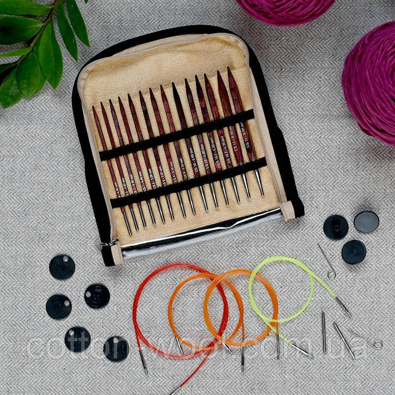 Набір деревянних спиць Knitpro Cubics Symfonie-Rose