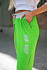 Жіночі літні спортивні бриджі широкого крою з віскози з манжетами., фото 3