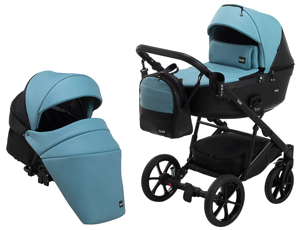 Коляска 2 в 1 Bair Kiwi ECO BK-7/15 блакитний / чорний