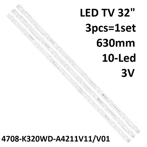 LED подсветка TV 32" 3V 10-led 630mm 32CE561LED 4708-K320WD-A4211V11 ...