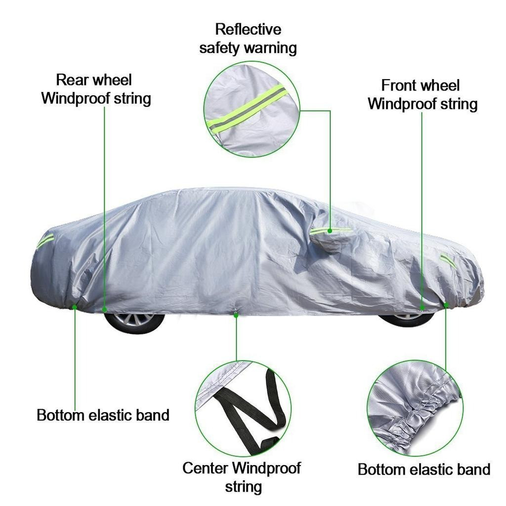 Накидка на машину от солнца и снега Universal Car Cover 5.8х1.8х1.2 м защитный тент-чехол для автомобиля (NS) - фото 2 - id-p1631042059