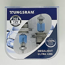 Автомобільні лампи TUNGSRAM цоколь Н4+200% 12 V 55/60W пластик (50440XHU PB2)