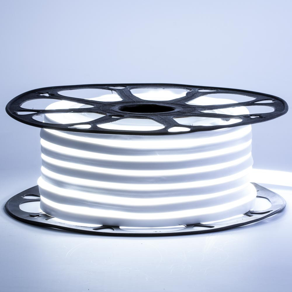 Світлодіодний гнучкий неон 220V, LED NEON 7W - 15x8мм, колір світіння - 7000K білий холодний