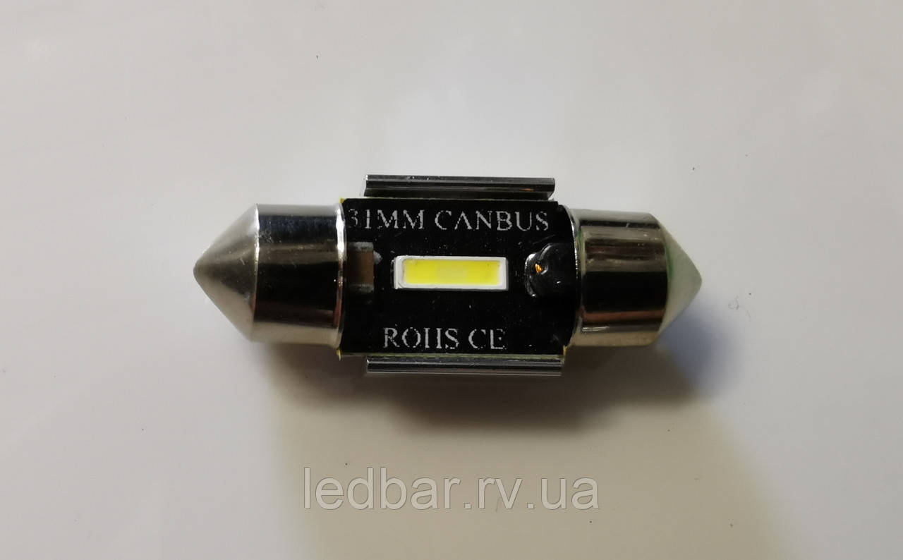 LED лампи для підсвічування салону та номерного знака з баластом та обманкою для комп'ютера C5W Can Bus 39мм