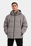 Коротка зимова куртка чоловіча Finn Flare W20-21008-205 темно-сіра 2XL, фото 2