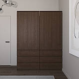 Шафи зі штангою та полицями, комплект з 2 шаф для одягу з 6 шухлядами R9+R16, фото 6