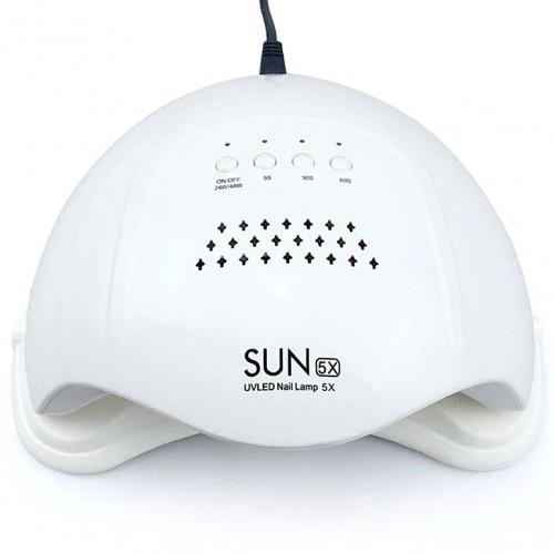 Гібридна UV/LED лампа на 48 вт SUN 5Х (Сан) зі зниженням потужності (Сан ван) з таймером 5,30,60, с.Біла