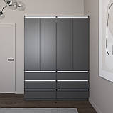 Шафи зі штангою та полицями, комплект з 2 шаф для одягу з 6 шухлядами R9+R16, фото 2