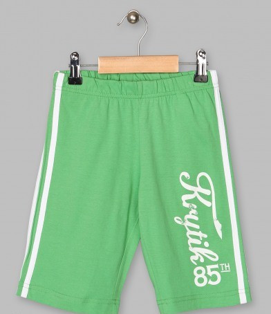 Літні дитячі шорти для хлопчика з лампасами Krytik Італія 89060/KB/00A Зелений, фото 1