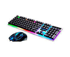 Ігрова клавіатура з підсвіткою LED GAMING KEYBOARD + Миша Linmony K-20