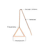 Сережки трикутники без вставок, фото 4