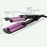 Потрійна плойка Kemei Km-2022, фото 3