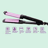 Потрійна плойка Kemei Km-2022, фото 4