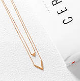 Подвійне кольє з рожевого золота, фото 5