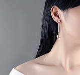 Сережки з перлами Srcoi рожеве золото, фото 3