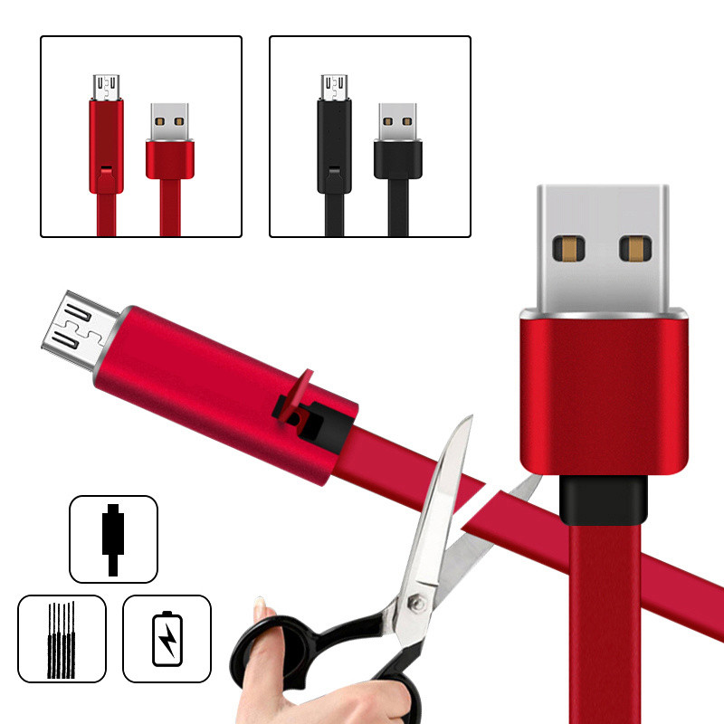 Відновлюваний зарядний кабель для Micro USB 1,5 m Reborn, фото 1