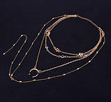 Багатошаровий ланцюжок із підвісками Місяць, фото 3