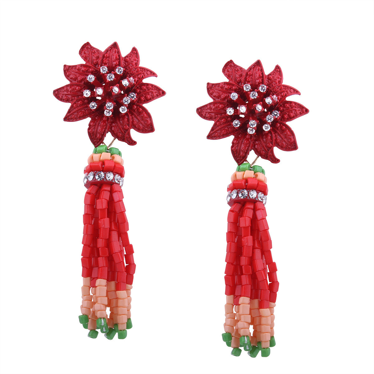 Сережки-пензля з бісеру Zara, фото 1