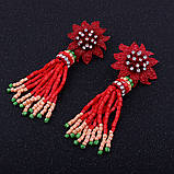 Сережки-пензля з бісеру Zara, фото 4