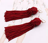 Жіночі довгі сережки-пензля Saint Laurent, фото 7