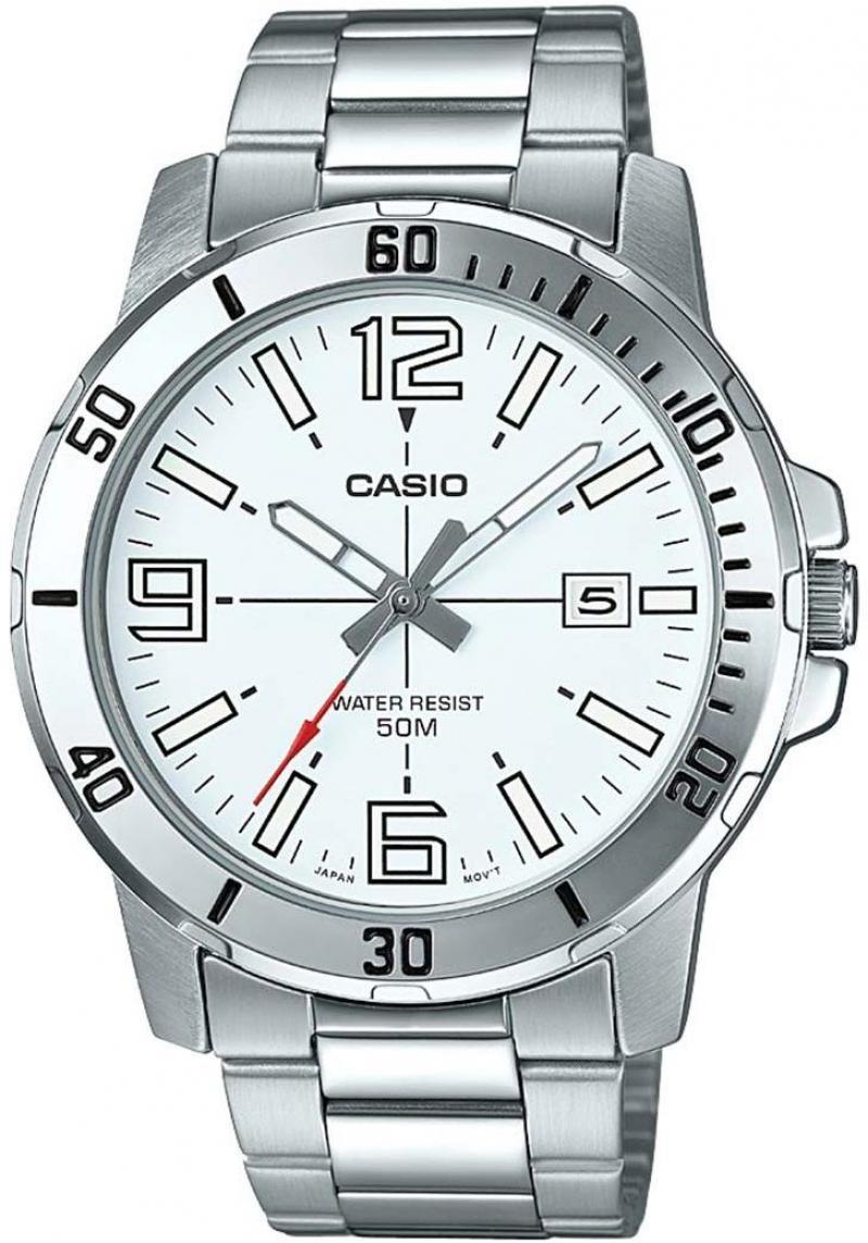Чоловічі годинники з кварцовим механізмом Оригінал Casio MTP-VD01D-7BVUDF зі сталевим браслетом
