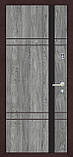 Двері 5-С BG ТМ Riccardi 2050мм бетон темний/дуб Юджин, фото 2