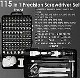 Набір викруток 115 в 1 інструмент для ремонту техніки, фото 8