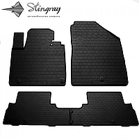 Модельные резиновые коврики "Stingray" для KIA Sorento III (UM) после 2015 года комплект