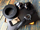 Чоловічий подарунковий набір: окуляри, ремінь, годинник M141, фото 4