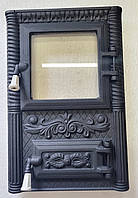 Дверцята "Вежа" чавунна з склом