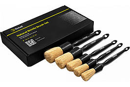 Комплект пластикових пензлів із натуральним ворсом Detail