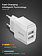 Мережевий зарядний пристрій Baseus Mini Dual 2USB 10.5W White, фото 3