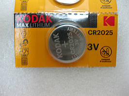 Батарейка до кварцових і електронних годинників KODAK CR2025 V3
