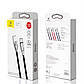 Кабель Baseus USB to Lightning Zinc, довжина - 100 см (CALXN-01) Black, фото 7