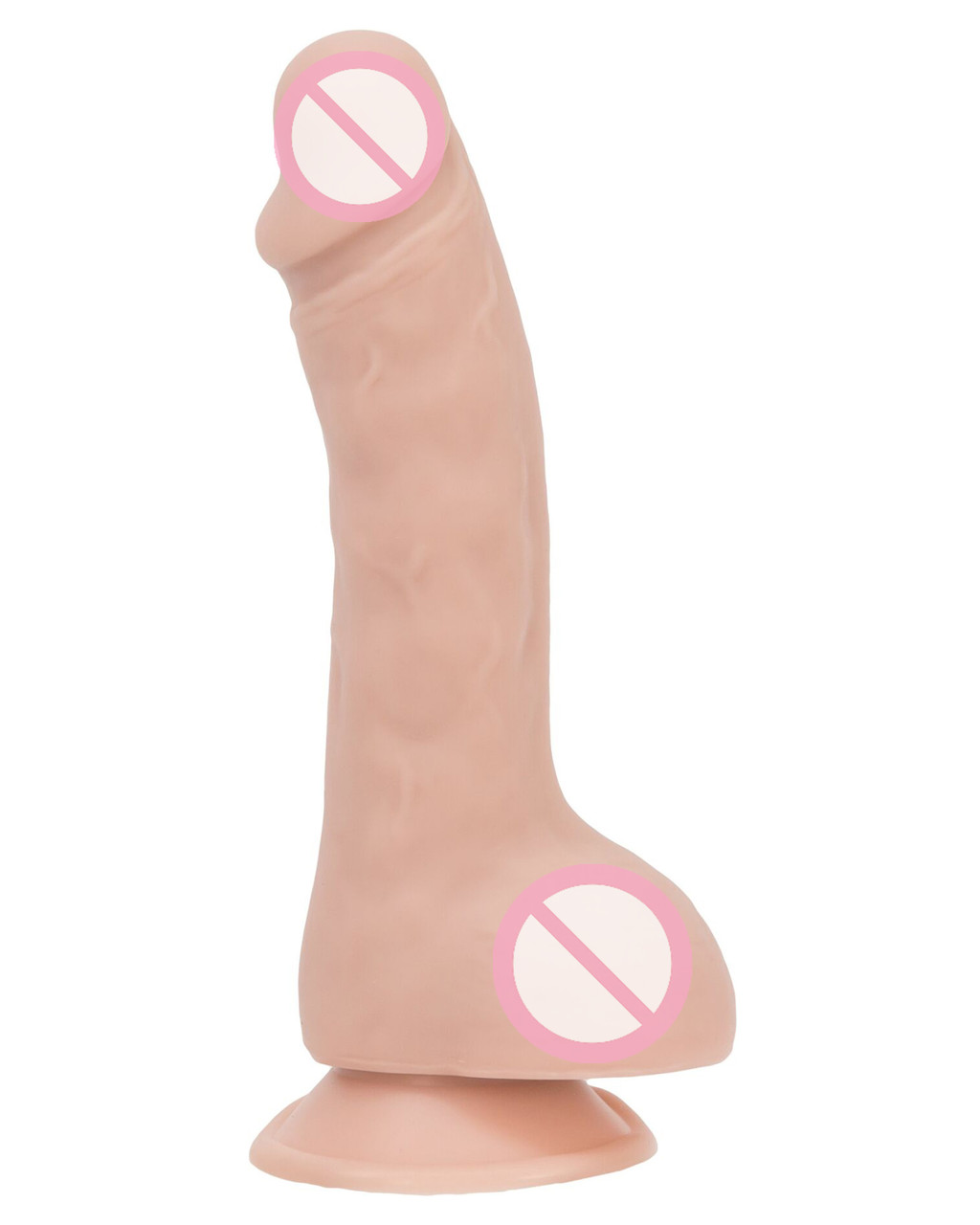 Фалоїмітатор реалістичний із мошокою ADDICTION — BRAD 7.5" Dildo With Balls, Beige