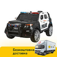 Детский электромобиль Ford Police (2 мотора, MP3, USB, FM) Джип Bambi M 3259EBLR-1-2 Черно-белый