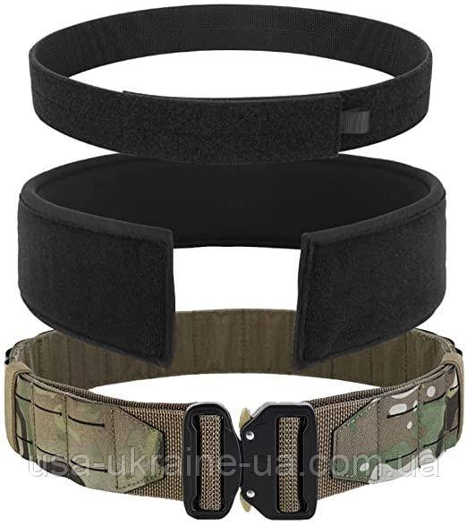 Тактичний ремінь KRYDEX з внутрішнім ременем та підкладкою для спини, фото 1