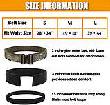 Тактичний ремінь KRYDEX з внутрішнім ременем та підкладкою для спини, фото 6