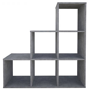 Стелаж на 3 сходинки для дому, стильний та сучасний СТЛ-3, колір Бетон індастріал, фото 2