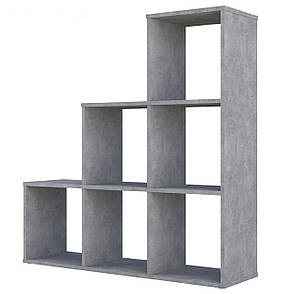 Стелаж на 3 сходинки для дому, стильний та сучасний СТЛ-3, колір Бетон індастріал, фото 3