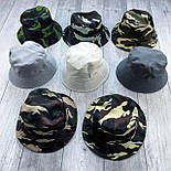 Панама чоловіча літня камуфляж темний хакі. Живе фото, фото 3