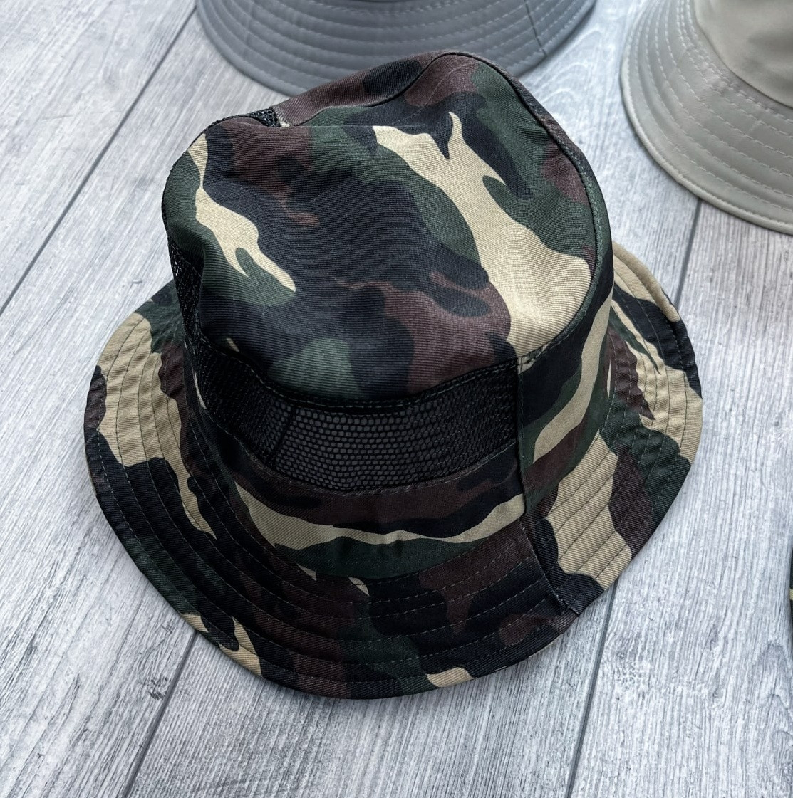 Панама чоловіча літня камуфляж темний хакі. Живе фото, фото 1